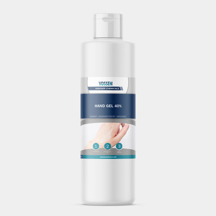 Hand Gel 40% (product 826) is een pH-neutrale hygiëne gel. Het reinigt, verzorgt en verfrist de handen en helpt bij het voorkomen van de verspreiding van micro-organismen via de handen.
