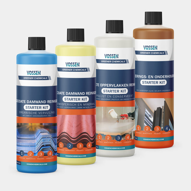 Gecoate damwand schoonmaken